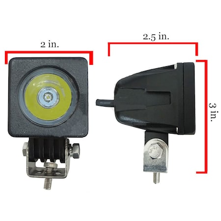 Aftermarket LED101S 2 Square Spot Beam 110 Watt LED Light 1000 Lumens ELJ50-0351